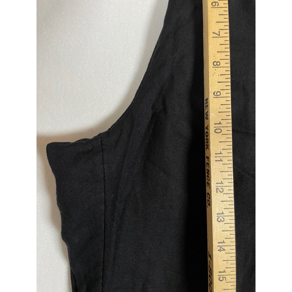 womens linen blend straight leg comfort high waist pant M old navy lagenlook - Picture 7 of 9